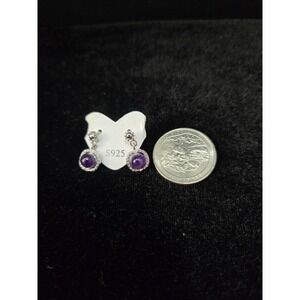 sterling silver amethyst Dangle earrings